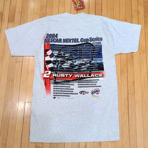 NWT Vintage Winners Circle 2 Rusty Wallace T-shirt 2004 NASCAR Nextel Cup Series
